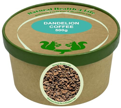 Natural Health 4 Life Coffee Subsititute Dandelion Coffee Roasted Dandlion Root Cut 500 g in kraft paper tub (1 tub)