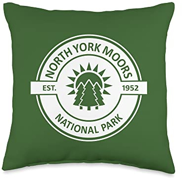 North York Moors National Park Sun Trees Throw Pillow