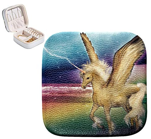 4Dee706916e99_Hires Schmuckkästchen aus PU-Leder, kleines Schmuckkästchen, Einhorn-Design