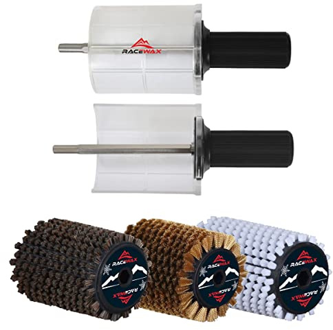 RaceWax Roto Bürsten Set Nylon Rosshaar Kupfer Rotorbürste 100mm SpeedStick