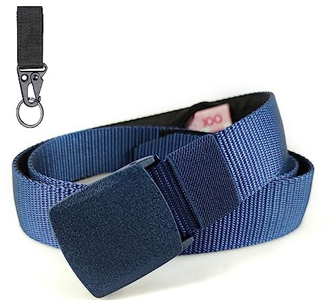 BLAINDERS Cintura portasoldi Nascosta per Viaggio, Marsupio Viaggio Antifurto per Uomo Donna Tasca Segreta per Soldi Nascondiglio. Disponibile in 6 Colori. Moschettone incluso di Regalo. (Blu)