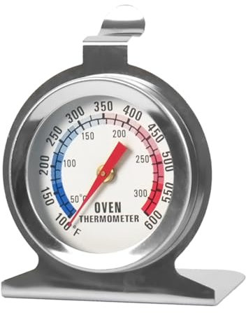 RORPOIR Ofentemperaturanzeige Im Ofen Gas Pizzaofen-thermometer Backen Ofenthermometer Backofen Für Umluftofen Pizzaofen Im Innenbereich Braten Bbq-thermometer Rostfreier Stahl Haushalt