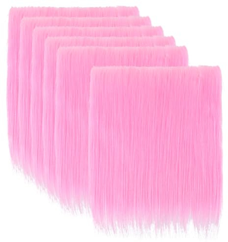 GORGECRAFT 6Stk Kunstpelzstoff Vorgeschnitten 25x25cm Flauschiges Fell Quadratische Flicken Zottelig Künstlicher Plüschteppich Stoff Selbernähen Stuhlbezug Weihnachtswichtel Heimdekoration Perle Rosa