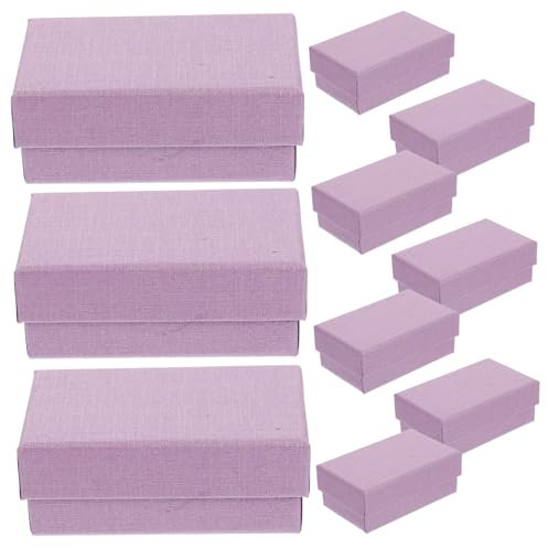 Gatuida 10stücke Schmuckgeschenkboxen Für Halsketten Ringe Und Ohrringe Wiederverwendbare Verpackung Kleine Schmuckboxen Mit Schlichtem Design