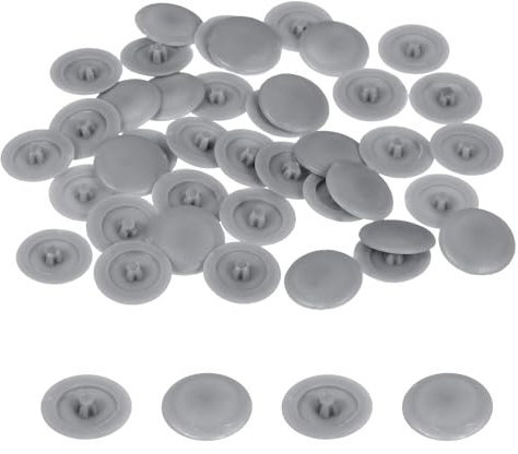 sourcing map 40PCS Screw Cap Covers, 12mm Waterproof Plastic Screw Decorative Caps for Phillips Cam Lock Nuts Self-Tapping Screws, Dark Gray
