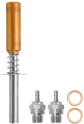 BONKZEBU Glödstift Tändare Aluminiumlegering RC Startsats med N3 Hot Spark Glödstift för RC Oljedriven Bilfartyg Metanolmotor Gyllene Färg