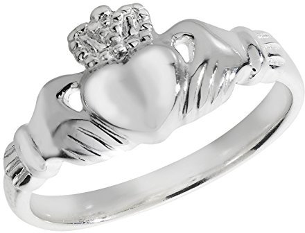 925 Sterling Silber Damen - Claddagh Ring TRS14084RSP