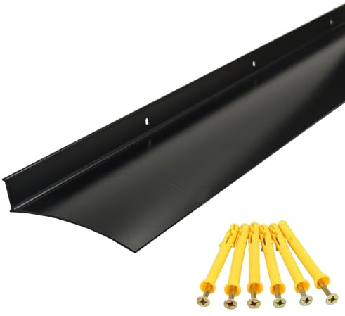 DAILISEN Tappo antigoccia in alluminio per porte esterne e finestre, 110 cm | 110 cm L 8 cm W Overhead Drip Edge Door Drip Cap lampeggiante, deviatore