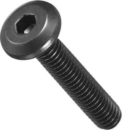 METALLIXITY Flat Head Hex Socket Cap ScrewM4-0.7x20 50Pcs | Steel Hex Socket Furniture Bolts Screws - for Furniture Woodworking Project Black