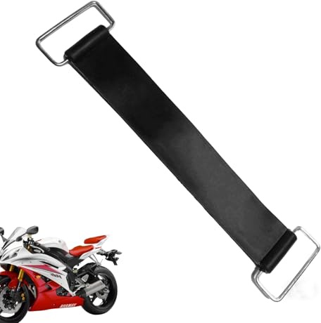 Cinturino in Gomma per Batteria, Cinghia di Fissaggio della Batteria, Cinturino Elastico Antiscivolo in Gomma, Fasciatura Supporto Fisso per Maggior Parte delle Motociclette e Scooter, 17.5 x 2.5 cm
