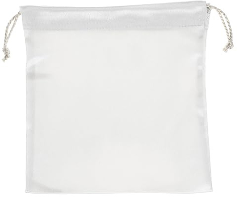 sourcing map Custodia antipolvere in seta, sacchetti per la polvere per borse con coulisse, per borse, borse, stoffe, scarpe, da viaggio (bianco, 20 x 20 cm)