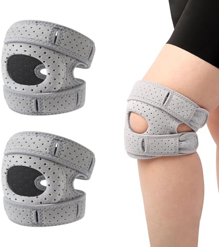 BUERPINKING Rodillera Rotuliana, 2025 Nueva Rodillera Menisco, Rodillera Tendinitis Rotuliana, para corredores, tenistas, Artritis de rodilla, Rodilleras antídolor (2, L)