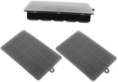 CHICAMPERA 3pièces Moule à Glaçons Silicone à Compartiments Avec Couvercle Bacs Flexibles Pour Fabrication De Glaçons Pour Congélateur