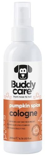 Buddycare Dog Cologne Spray Pumpkin Spice Scented (200ml) Refreshing Dog Perfume for Smelly Dogs | Safe to Skin Formula Dog Deodorant Spray for Smelly Dogs