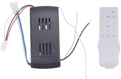 Xnuiasqe Télécommande de Ventilateur de Plafond Universel 40W avec Une Fonction de Distribution de Chronométrage à 6 Vitesses Kit de Commande de Remplacement pour Les Ventilateurs et Lumières CC