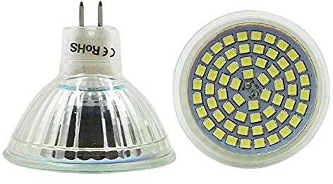 HGETJOHXEM Home Bulbs LED Spotlight Bulb MR16 GU5.3 220-240V Wall Lamp 3.5W 60LED 50CM Diameter Cup Shape for Downlight Indoor Using Household Lamp (Emitting Color : Warm White)