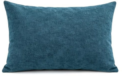 Yimafaner Marinblå dekorkudde, prydnadskudde överdrag med kärna för soffa stol soffa, 30 x 50 cm