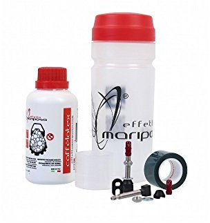 Caffélatex L Tubeless-Kit (250 ml vorbeugend + L-Felgenband + Ventile, für 2 Räder)
