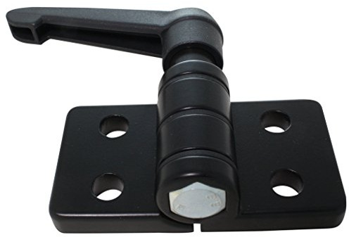 Scharnier 8 40 Zn Zinkdruckguss 40 x 74 mm - Typ I - mit Klemmhebel schwarz pulverbeschichtet