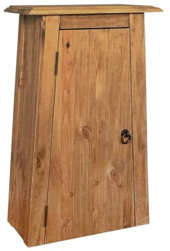 vidaXL Bad-Wandschrank Massivholz Kiefer 42x23x70 cm