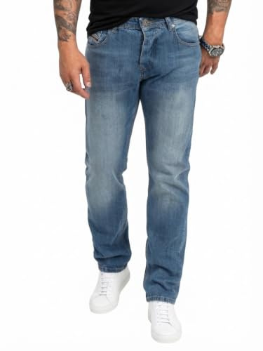 Rock Creek Jeans da uomo Denim blu Straight-Cut RC-2091, Blu - Rc-3119., 46W x 36L