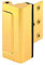 Prime-Line U 11442 Cerradura de refuerzo de puerta, añade seguridad adicional a tu hogar y evita la entrada no autorizada, tope de 3 pulgadas, construcción de aluminio, latón pulido (paquete