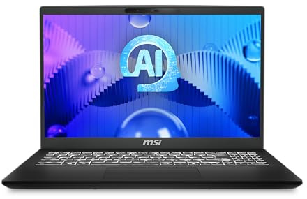 MSI Modern 15 H AI C1MOG-211XES - Ordenador portátil 15 (Intel Core Ultra 7 Processor 155H, RAM 32Gb, 1TB SSD, Free Dos), Teclado QWERTY español