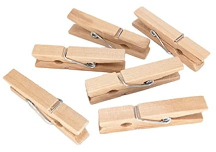 STOBOK 30Pcs mini clothes pegs wooden craft pegs picture pegs small photo Wood Clothespins Photo Craft Clips tiny clothespins wooden photo clamp wooden cloth clips Bamboo scrapbook snack