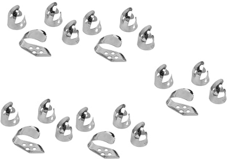SAFIGLE 20stücke Metall Gitarren Finger Picks Daumen Und Zeigefinger Schutz Für Banjo Und Saiteninstrumente Leicht Und Tragbar Für Gitarre Gitarre Und Mehr