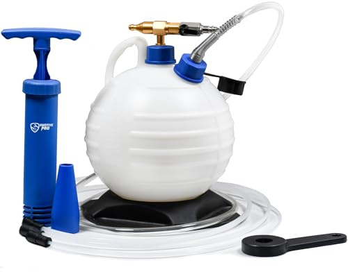 SMOTIVEPRO 6L Ölabsaugpumpe, Pneumatische und Manuelle Mehrzweck-Ölpumpe mit Verbesserter Basis und Verlängerungsschläuchen in DREI Größen, Absaugpumpe für Autos, ATVs, Schiffe und Rasenmäher
