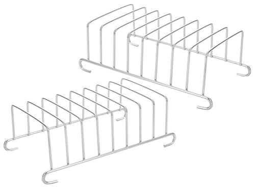 Healeved Grille À Pain En Acier Inoxydable - Support À Toast Pratique Avec 8 Fentes 2 Pièces Pour Grille-Pain Et Cuisine