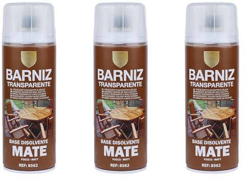 Etrexonline Pintura Spray Multicolor Profesional | 400ml | Adecuado para Metal, Madera & Plástico | Barniz Mate | Secado Rápido | Paquete de 3