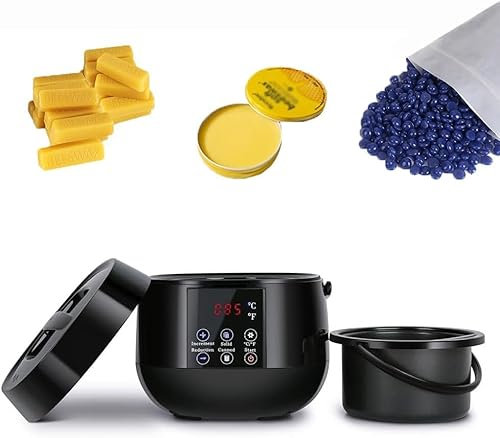 Elektrischer Kerzenwachsschmelztopf mit 500 ml, DIY-Kerzenherstellungs-Set für Erwachsene und Anfänger, antihaftbeschichtet, klein, mit LED-Temperaturanzeige für Sojawachs und Bienenwachskerzen (C)