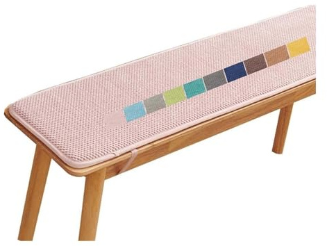 Stuhlkissen Mit Bändern, Sitzkissen Gartenstuhl Outdoor, Bankkissen, Gartenbank Kissen Bankauflage, Sitzauflage Bank Rutschfeste Sitzpolster Bank Für Indoor Fenster Terrasse e3(Pink,140x40 cm 55x16 in