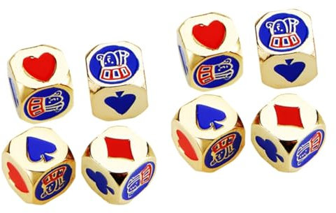 Alasum 2sets Kleine Würfel Metall Handwerk Große Spiel Hochzeit Decor Party Dekorationen 4 Stücke * 2