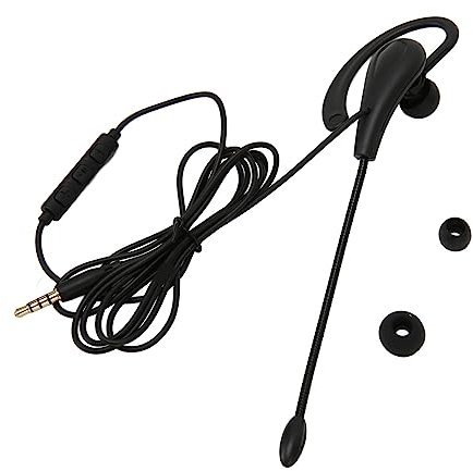 Casque D'écoute Mono-auriculaire Léger, Monaural, Antibruit, pour Bureau, Noir (3,5 mm)