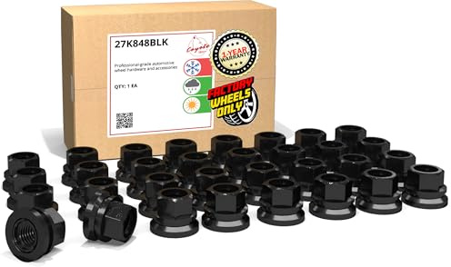 Wheel Accessories Parts 32 Pcs M14x1.5 14x1.5 Thread OEM Style Lug Nuts 0.90 Long Black 13/16 21mm Hex Fits Ford F-250 F-350 F-450 F-550 Super Duty 2C2Z-1012-AA ｜ 611-246
