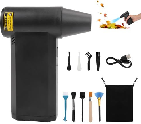 Compressed Air Duster, 200,000RPM Super Power 4-Gear Adjustable Electric Air Blower with Fast Charging, Cordless Reusable Dust Cleaner for PC, Keyboard, Car & Home Cleaning