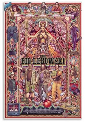 KAOTRPZH The Big Lebowski On Toilet Funny Bathroom Poster 1 Poster Dekorative Malerei Leinwand Wandkunst Wohnzimmer Poster Schlafzimmer Malerei 08x12inch(20x30cm)