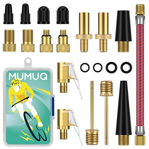 Fahrradventil Adapter Set, Französisches Ventil Adapter, Autoventil Adapter | Autoventil Adapter, Ventiladapter für Luftpumpe, Kompressor und Fahrradpumpe - DV AV SV Kompatibel