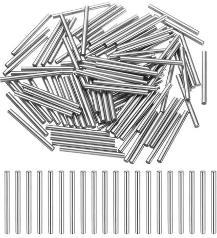 QUARKZMAN 50 Stück Zylinderstifte Rostfrei, 3x40mm Spannstift Passstift, Silberton Metallstifte Metallstifte, Dübelstifte Bolzen Metall für DIY, Möbel, Bastelprojekte