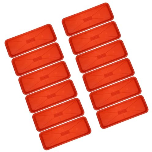 VINTORKY Bandejas para Plantas de Plástico PP Rectangular 12 Piezas para Jardín Interior y Exterior, Platillos para Macetas Plantas, Bandejas de Plantación Resistentes y Prácticas