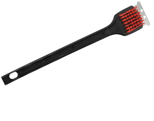 Efficace spazzola per la pulizia della griglia del barbecue con manico lungo e setole in nylon sicure