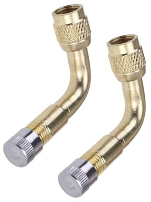 LOLIPPYY 2 piezas Adaptador Prolongador Válvula Neumáticos Latón para Coche Moto Camión Fácil Instalación Sellado Metálico Paquete Unidades Color Aleatorio Color Aleatorio