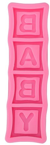 BAOFUYA Baby Buchstabe Silikon Form, 3D Schokolade Fondant Kerzen Form für Baby Dusch Kuchen Dekoration Cupcake Topper