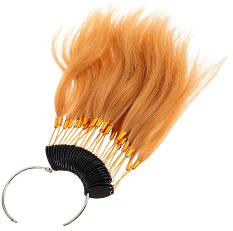 PACKOVE Echthaar Farbmusterringe für Friseurpraxis mit Realistischem Haartextur und Vielseitigen Farboptionen zum Üben von Haarfärbung und Styling