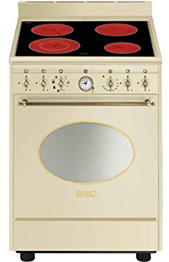 Smeg CO68CMP9 Autonome Ceramic hob A Crème four et cuisinière - Fours et cuisinières (Cuisinière, Crème, Rotatif, Devant, Analogique, Céramique)
