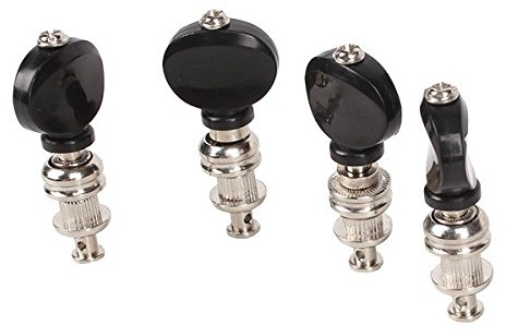4 pcs Guitare Ukulélé 4 cordes Tuning Peg Tuners machine Noir