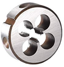 sourcing map Terraja, Terrajas de Roscar Métricas M5 X 0,8, Terraja Redonda 20mm Diámetro Exterior, Troquel para Roscar a la Izquierda, Aleación de Acero,