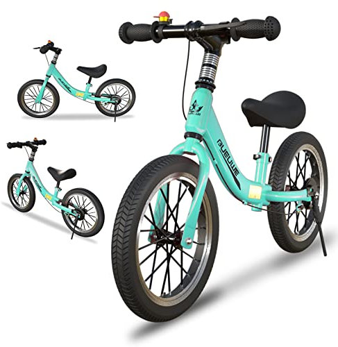 GASLIKE Laufrad Kinder 2 3 4 5 6 Jahre, 14 Zoll Kinderlaufrad mit Bremse, Verstellbarer Sitz, Training Fahrrad Ohne Pedale für Anfänger Jungen und Mädchen, Stabiles & Sicheres